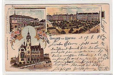 10518 Ak Lithographie Gruss aus Löptau 1899