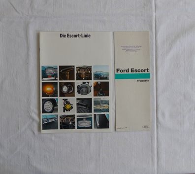 Ford Die Escort Linie + Preisliste 1969 , Prospekt , Oldtimer