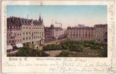 16619 Ak Riesa a. Elbe Kaiser Wilhelm Platz 1905