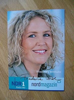 NDR Fernsehmoderatorin Friederike Witthuhn - Autogramm!