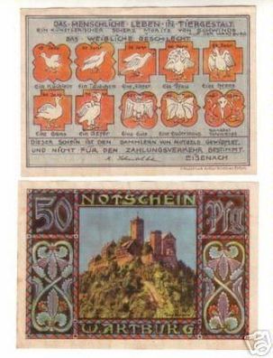 2 Banknoten Notgeld Stadt Eisenach 1921