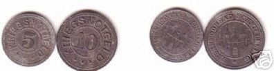 2 seltene Münzen Notgeld Eisenmoorbad Schmiedeberg