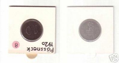 seltene Münze 10 Pfennig Notgeld Stadt Pössneck 1920