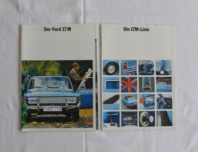 Ford Die 17 M - Linie + Der Ford 17 M , Prospekt , Oldtimer