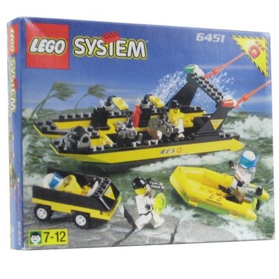 Lego 6451 System RESQ Schnellboot River Response 1998 NEU OVP