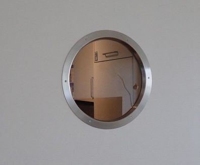 Türbullauge 40 cm Edelstahl Zimmertür Bullauge Rundfenster edles Design