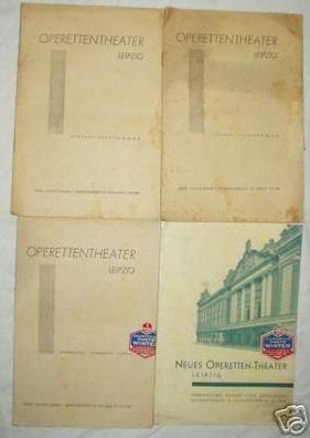 4 Programmhefte Operetten-Theater Leipzig um 1960