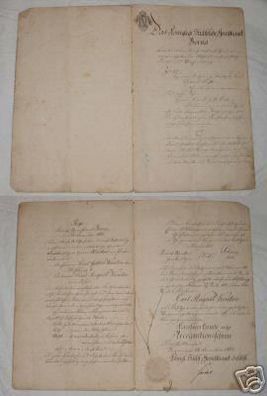 Handschrift Kaufurkunde Kgl. Gerichtsamt Borna 1862