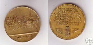 seltene Hörnlein Medaille Schmelzhütte Halsbrücke 1912