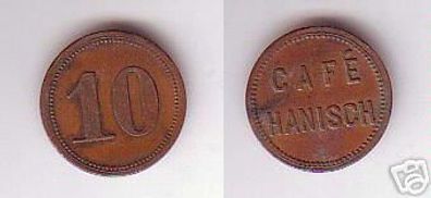 seltene Wertmarke 10 Pfennig "Cafe Hanisch" um 1920