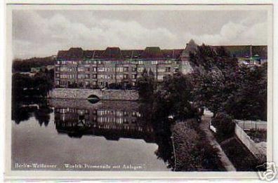 00192 Ak Berlin Weißensee Woelck Promenade um 1930