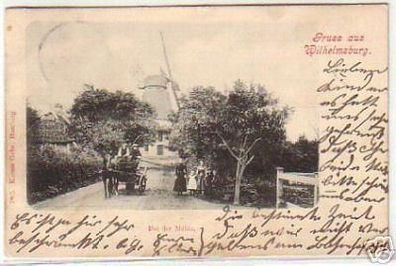 00623 Ak Gruß aus Wilhelmsburg bei der Mühle 1901
