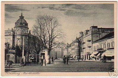 08686 Ak Konstanz Marktstätte mit Hotel Krone um 1930