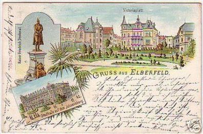 08164 Ak Lithographie Gruss aus Elberfeld 1901