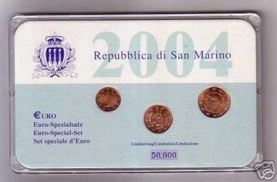 Etui mit Kursmünzen San Marino 2004 in Stempelglanz