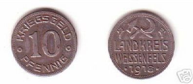 seltene Münze Notgeld 10 Pfennig Weissenfels 1918