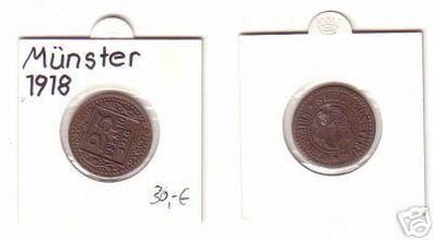 seltene Münze Notgeld 25 Pfennig Stadt Münster 1918