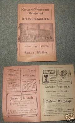 Programm Meßpalast Bratwurstglöckle Leipzig um 1900