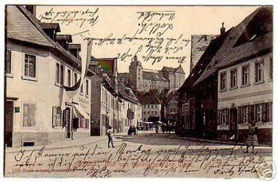 schöne Ak Colditz Blick vom Postamt 1907