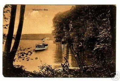 schöne Ak Dampfer auf dem Werbellin See 1910