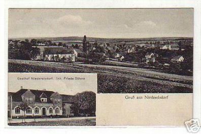 schöne Ak Gruss aus Niederelsdorf Gasthof 1932