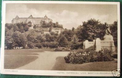 schöne Ak Karlsbad Hotel Imperial 1943
