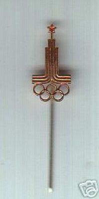 schöne Anstecknadel mit dem Olympiasymbol Moskau 1980