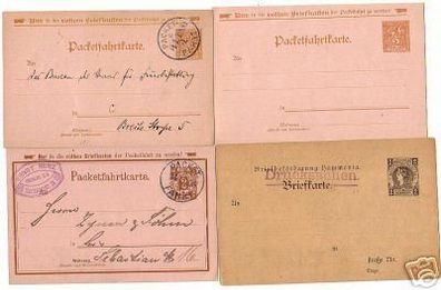 4 rare Privatpostkarten Berliner Packetfahrt usw.um1900