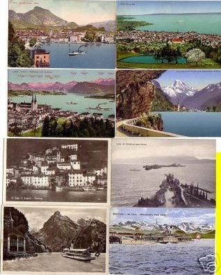 9 schöne Ak Dampfschiffe der Schweiz um 1930