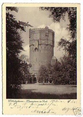 00046 Ak Wilhelmshaven Wasserturm im Park 1937