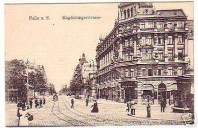 01222 Ak Halle a.S. Magdeburger Strasse um 1910