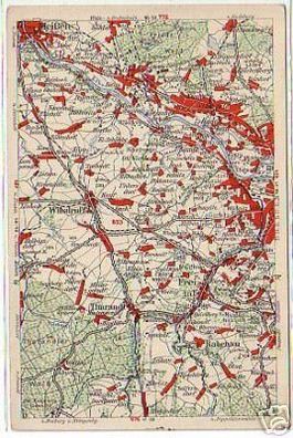 02643 Ak Landkarte Meißen, Tharandt, Radebeul usw.1930