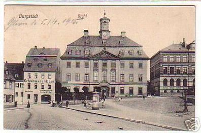 02719 Ak Burgstädt Brühl Schuhwarenhaus 1915
