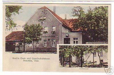 03774 Ak Koch´s Gasthaus Roschütz Thüringen um 1920
