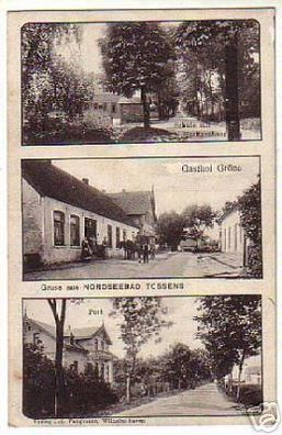 04154 Ak Gruss aus Nordseebad Tossens Gasthof 1911