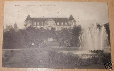 Ak Altona Kaiserplatz mit Kaiserhof und Bahnhof 1916