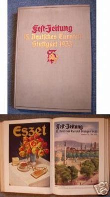 Buch Festzeitung 15. Deutsches Turnfest Stuttgart 1933