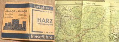 Griebens Reiseführer Band 60 Harz, kleine Ausgabe 1929