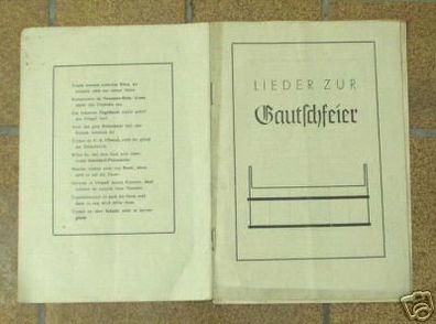 Heft "Lieder zur Gautschfeier" bei Leipzig um 1920