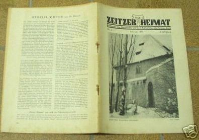 Heft Zeitzer Heimat Geschichte Kreis Zeitz Februar 1955