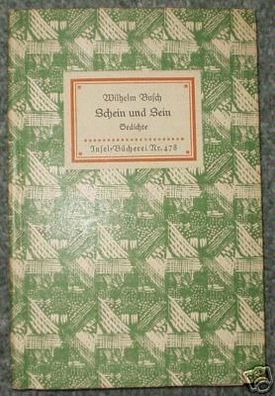 Insel-Bücherei Nr. 478 Gedichte"Schein und Sein" um1930