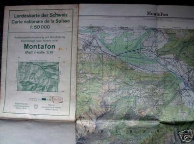 Landeskarte Schweiz Blatt 238 Montafon von 1961