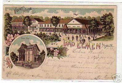 schöne Ak Gruss aus Bad Elmen Voigts Hotel 1899