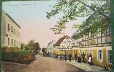 schöne Ak Gruss aus Leubsdorf Gasthof 1941