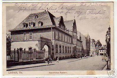schöne Ak Limbach in Sa. kaiserliches Postamt 1917
