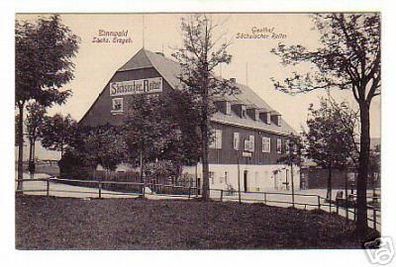 schöne Ak Zinnwald Gasthof sächs.Reiter um 1910