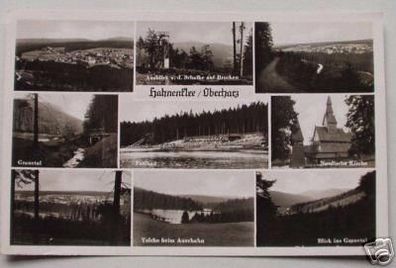 schöne Ak Hahnenklee im Oberharz Freibad usw. 1941