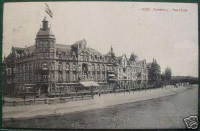 schöne Ak Konstanz Bodensee See-Hotel 1913
