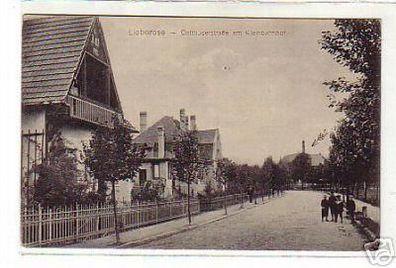 schöne Ak Lieberose Cottbuserstraße am Kleinbahnhof1914