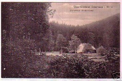 schöne Ak Oberförsterei Oderhaus im Harz um 1920